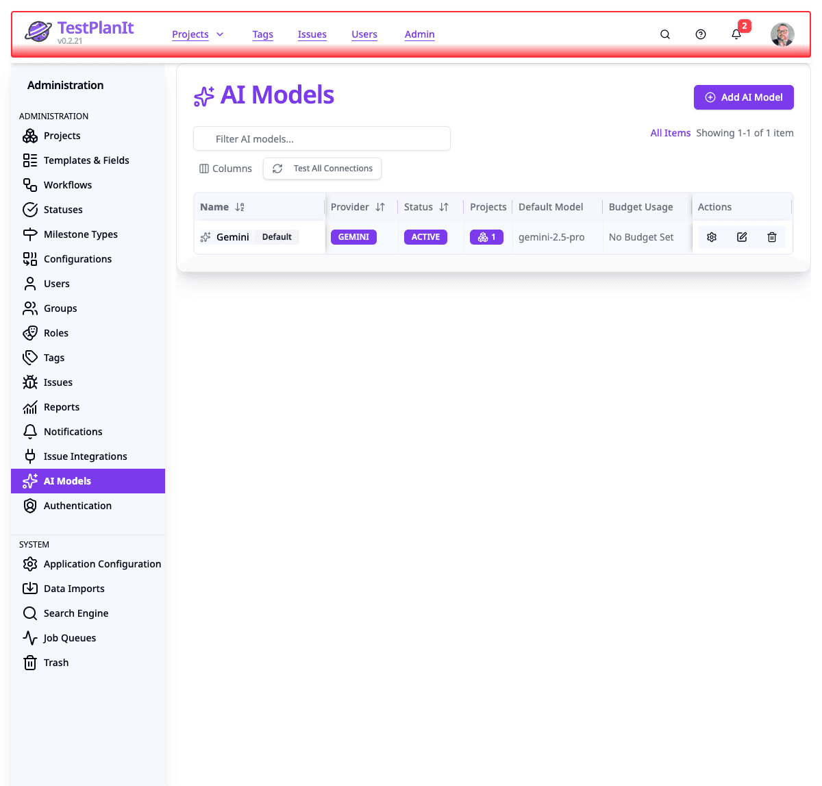 Powerful Integrations screenshot showing Connect with issue trackers like Jira, GitHub, and Azure DevOps. Leverage AI with OpenAI, Claude, Gemini, and more for intelligent test generation.