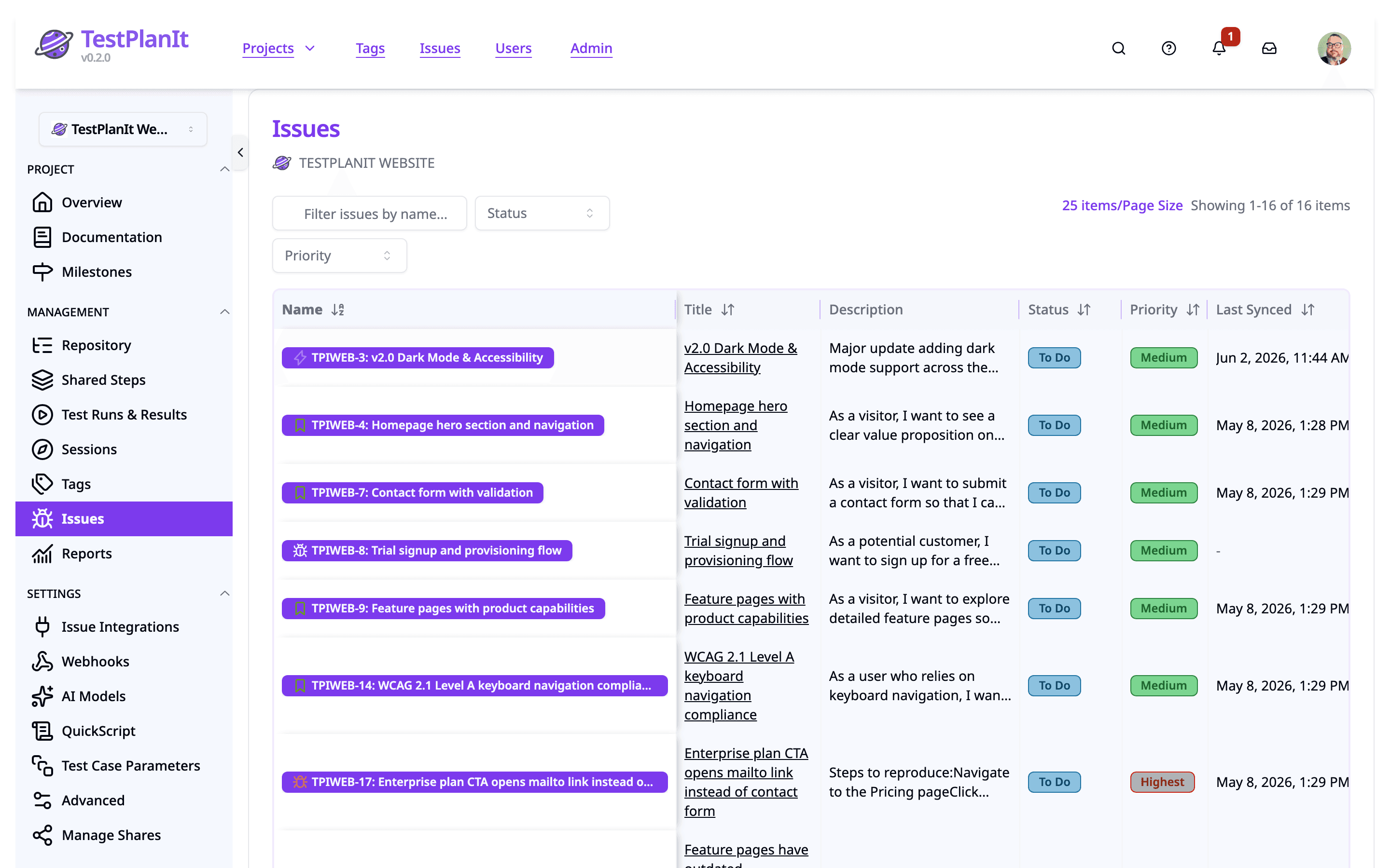 Issue Tracking